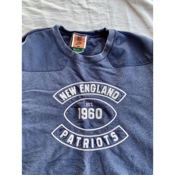 Vintage 80’s Nike NFL New England Patriots Pullover Sweatshirt RARE Font Size M - Picture 2 of 7
